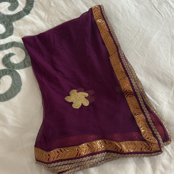 CUSTOM INDIAN PURPLE AND MUSTARD LEHENGA - Picture 16 of 16